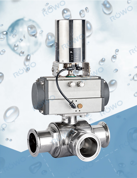 氣動衛生級三通調節球閥